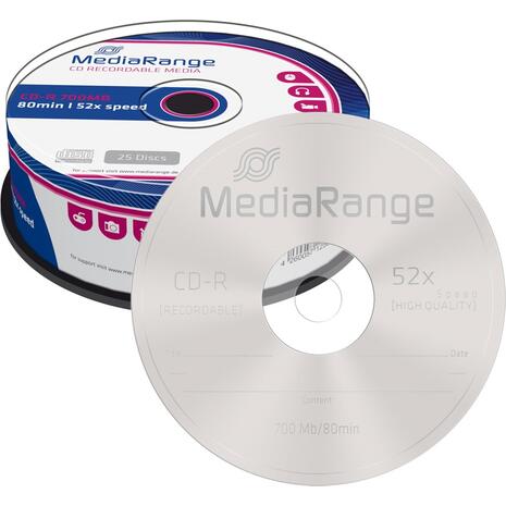 CD-R Media Range 700mb 52x πομπίνα (25 τεμαχίων) MR201